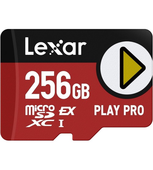 Lexar 256GB Play PRO microSD Express Card, UHS-I, C10, U3, V30, Full HD, 4K, Up to 900/600 MB/s Memory Card LMSXPS0256G-BNNNG Lexar 256GB Play PRO microSD Express Card, UHS-I, C10, U3, V30, Full HD, 4K, Up to 900/600 MB/s Memory Card LMSXPS0256G-BNNNG